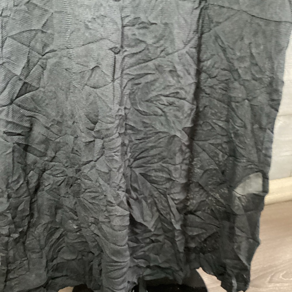 Comfy U.S.A sheer 3/4 sleeve top in black‎ Size Small WOMANS - Picture 5 of 6